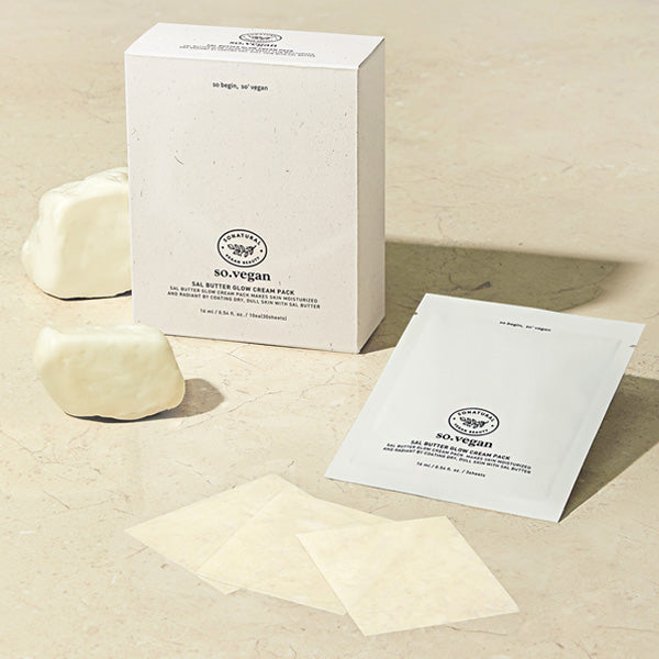 SO NATURAL So Vegan Sal Butter Glow Cream Pack 10p Available on Seoulbazaar, your online store for trendy korean products.