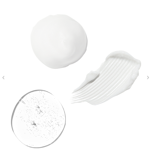 Textures of HIDIFF Royal Layering Bubble Toner & Royal Finish Cream & Royal Panthenol 3% Calming Serum