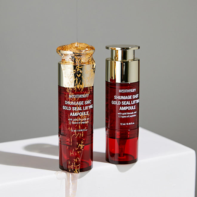 MEDITHERAPY Shumage Shot Gold Seal Lifting Ampoule 12ml Available on Seoulbazaar, your online store for trendy korean products.
