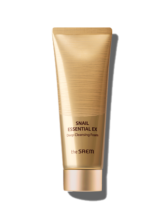 THE SAEM Snail Essential EX Deep Cleansing Foam 150g Available on Seoulbazaar, your online store for trendy korean products.