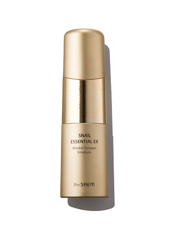 THE SAEM Snail Essential EX Wrinkle Solution Emulsion 150ml Available on Seoulbazaar, your online store for trendy korean products.