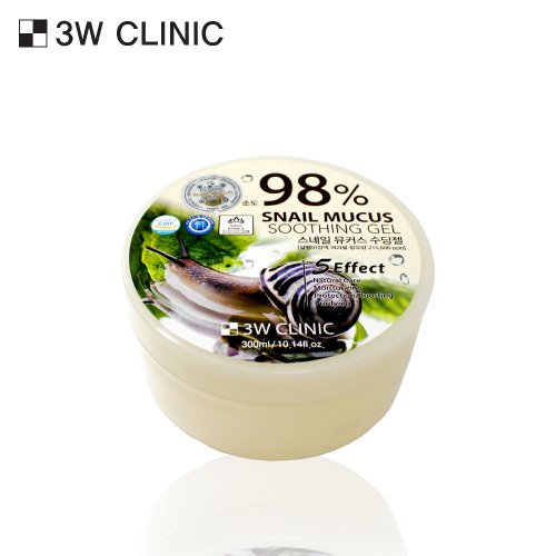3W CLINIC Snail Mucus Soothing Gel 98% 300g Available on Seoulbazaar, your online store for trendy korean products.