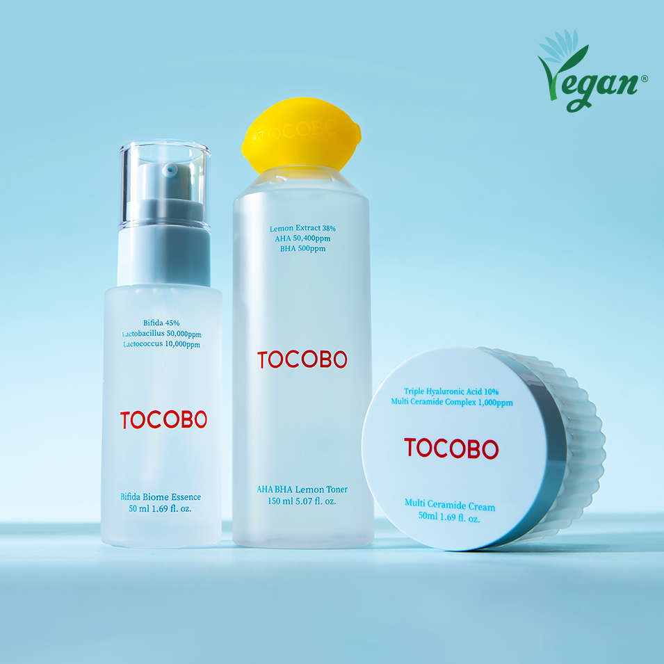 TOCOBO Basic Trio Set (Essence, Toner & Cream) Available on Seoulbazaar, your online store for trendy korean products.