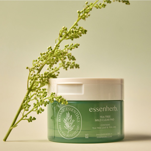 ESSENHERB Tea Tree Mild Clear Pad 60p Available on Seoulbazaar, your online store for trendy korean products.