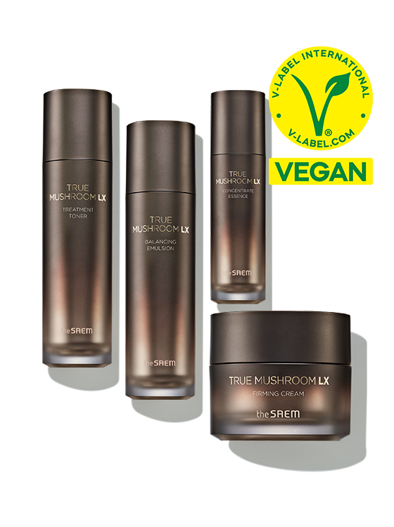 THE SAEM True Mushroom LX 3 Set (Toner+Emulsion+Cream) Available on Seoulbazaar, your online store for trendy korean products.