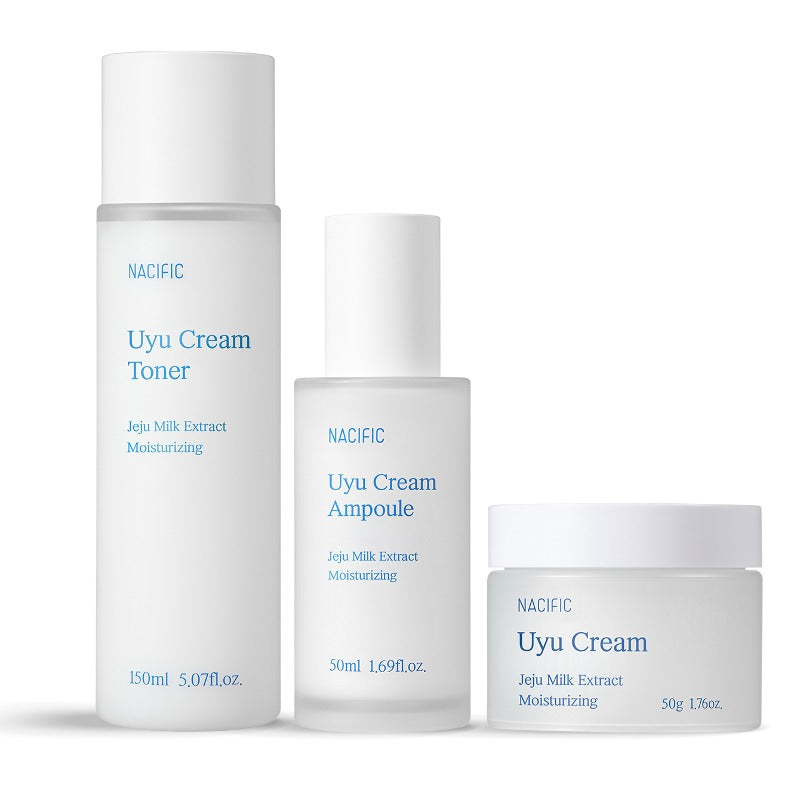 NACIFIC Uyu Cream Set Of 3 (Cream+Ampoule+Toner) Available on Seoulbazaar, your online store for trendy korean products.