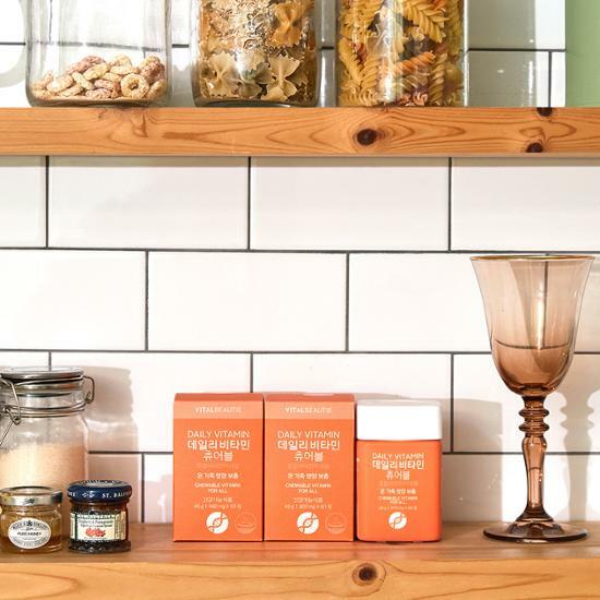 VITAL BEAUTIE Daily Vitamin Chewable 48g Available on Seoulbazaar, your online store for trendy korean products.