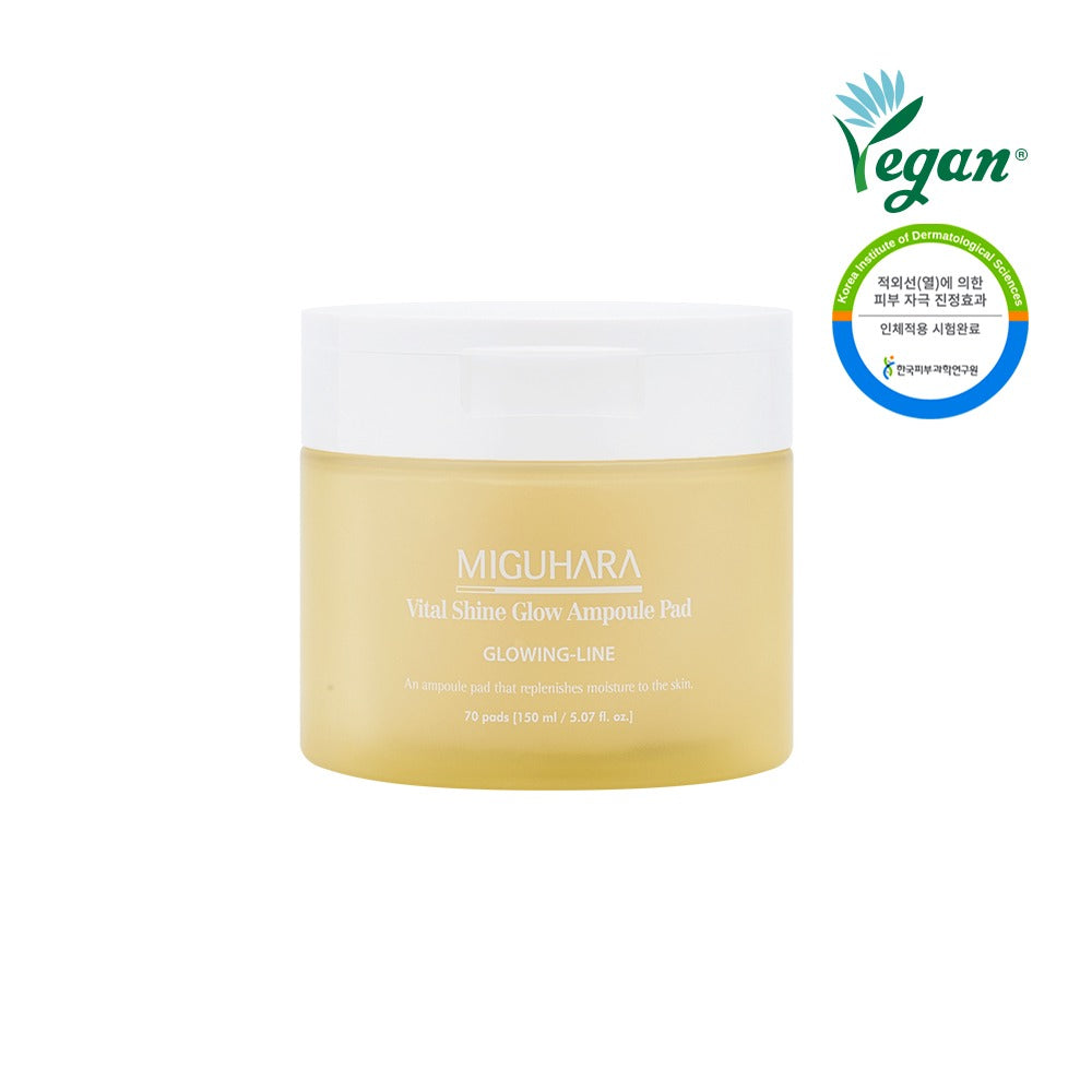 MIGUHARA Vital Shine Glow Ampoule Pad 70p Available on Seoulbazaar, your online store for trendy korean products.
