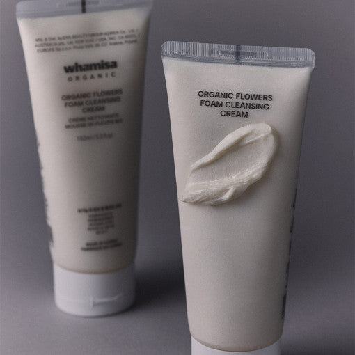 WHAMISA Organic Flowers Foam Cleansing Cream 150ml Available on Seoulbazaar, your online store for trendy korean products.