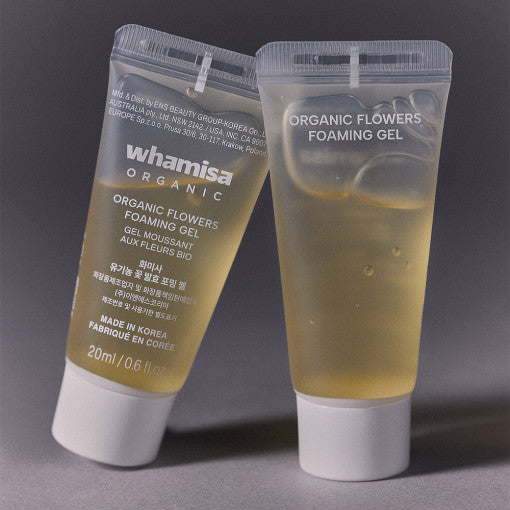 WHAMISA Organic Flowers Foaming Gel 150ml Available on Seoulbazaar, your online store for trendy korean products.