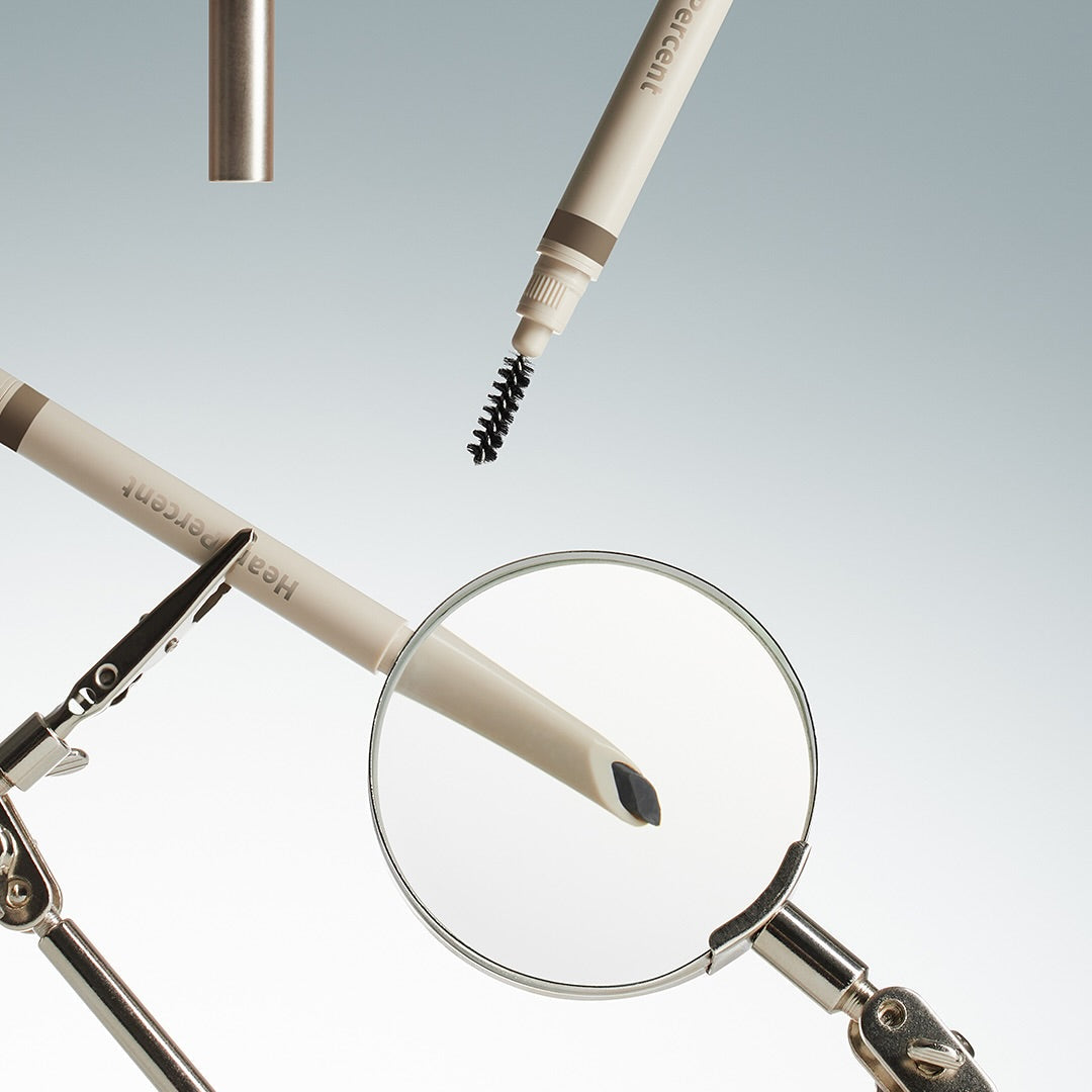 HEART PERCENT Dot On Mood Edge and Flat Eyebrow product image showing detailed tip and brush design