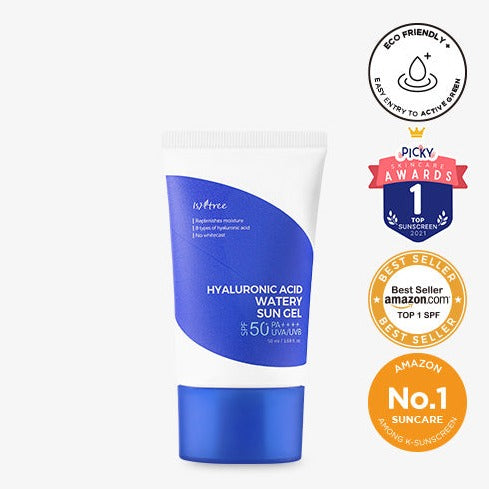 ISNTREE Hyaluronic Acid Watery Sun Gel SPF 50+ 50ml Available on Seoulbazaar, your online store for trendy korean products.