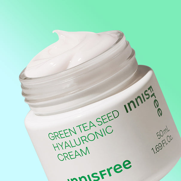 INNISFREE Green Tea Seed Hyaluronic Cream 50ml Available on Seoulbazaar, your online store for trendy korean products.