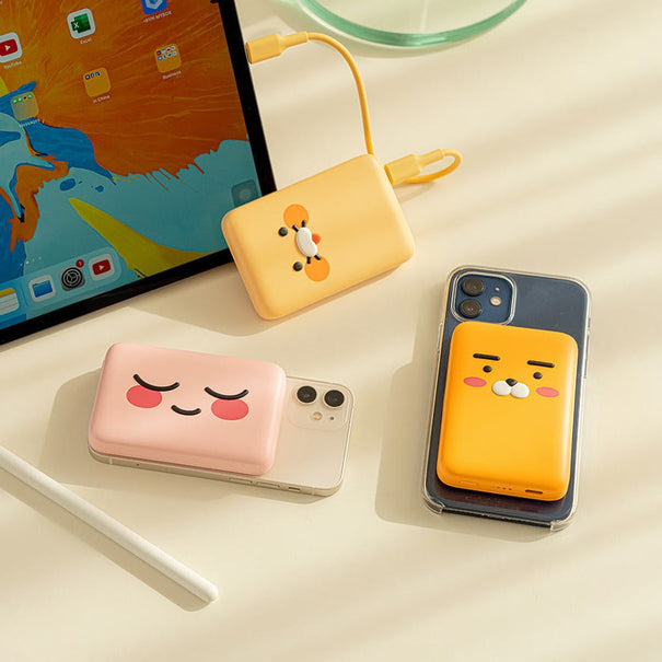 KAKAO FRIENDS Wireless Magnetic Battery 5000mAh Available on Seoulbazaar, your online store for trendy korean products.