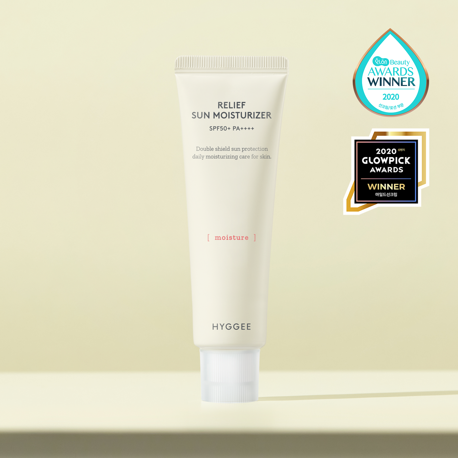 HYGGEE Relief Sun Moisturizer SPF50+ 50ml Available on Seoulbazaar, your online store for trendy korean products.