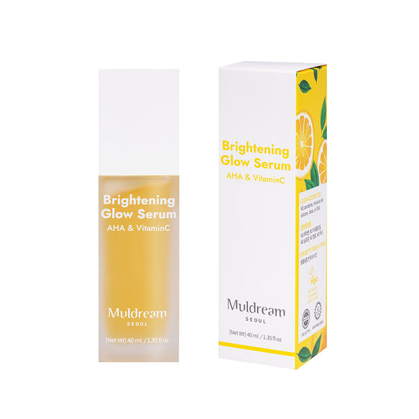 MULDREAM Brightening Glow Facial Serum AHA Vitamin C 40ml Available on Seoulbazaar, your online store for trendy korean products.