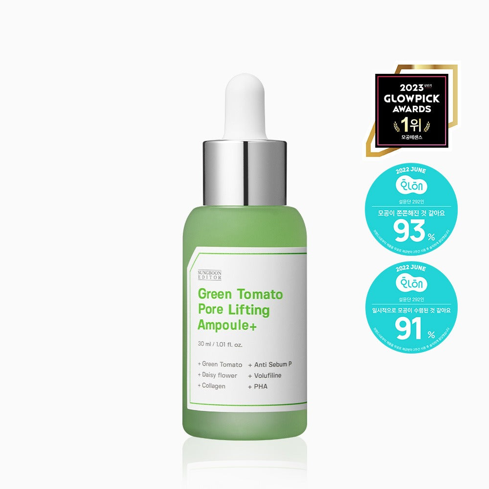 SUNGBOON EDITOR Green Tomato Pore Lifting Ampoule+ 30ml Available on Seoulbazaar, your online store for trendy korean products.