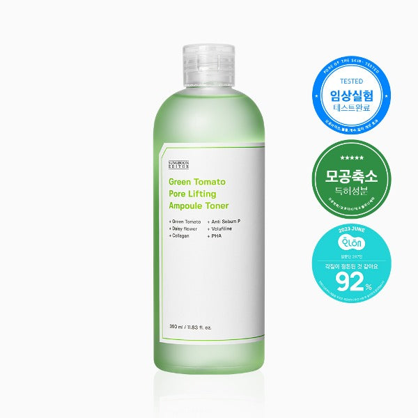SUNGBOON EDITOR Green Tomato Pore Lifting ampoule Toner 350ml Available on Seoulbazaar, your online store for trendy korean products.