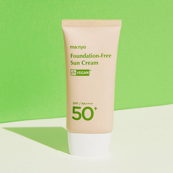 MA:NYO Vegan Foundation-Free Sun Cream SPF 50+ 50ml Available on Seoulbazaar, your online store for trendy korean products.